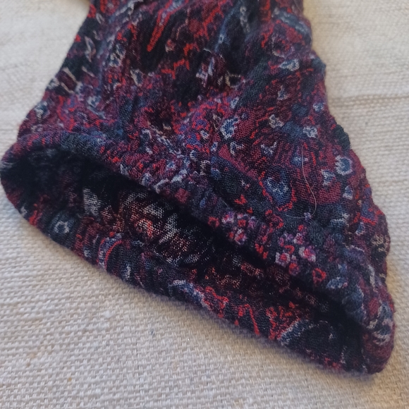 American Eagle Outfitters Burgundy Paisley Midi Dress Women's Size XS - Picture 7 of 10